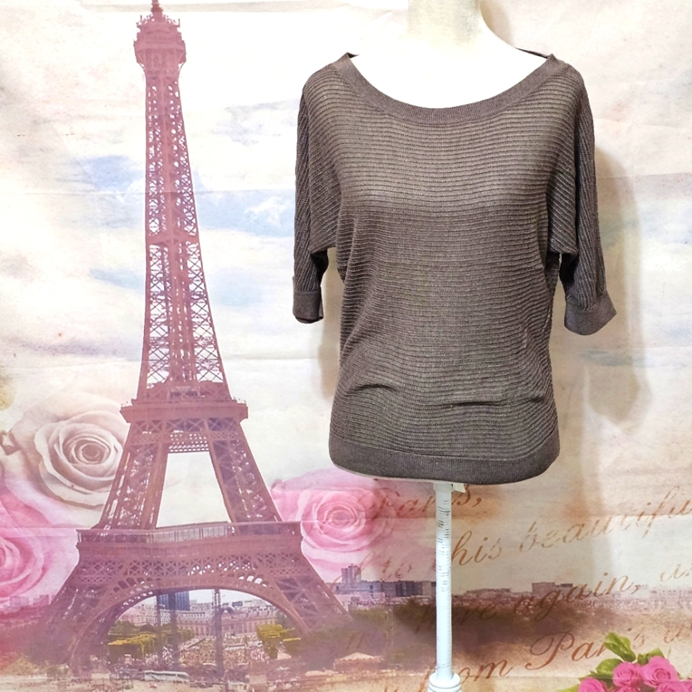 Express Women's Brown Knit Top